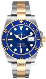 Rolex Submariner 116613LB-SB Brushed steel$18 carat yellow gold Blue