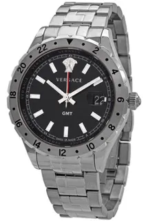 Versace Hellenyium GMT V11020015 Stainless steel Black