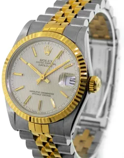 Rolex Datejust 31 68273 Stainless steel and 18k yellow gold Silver Tapestry