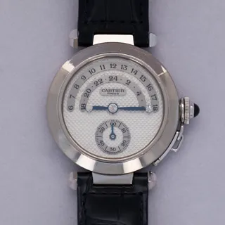 Cartier Pasha Jour et Nuit 2417 18k white gold Silver