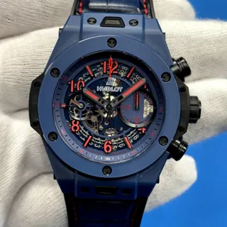 Hublot Big Bang 411.EX.5113.LR.SPO18 45mm Ceramic Blue