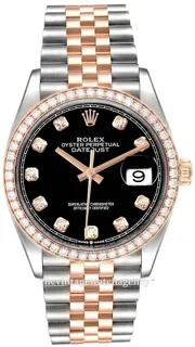 Rolex Datejust 126281RBR-0007 Rose gold and Stainless steel Black