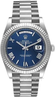 Rolex Day-Date 40 228239-0007 White gold Blue