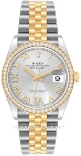 Rolex Datejust 126283RBR-0017 Yellow gold and Stainless steel Silver