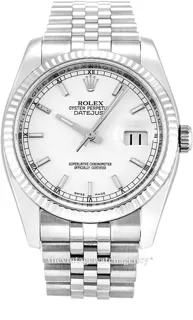 Rolex Datejust 36 116234-0088 White gold and Stainless steel White