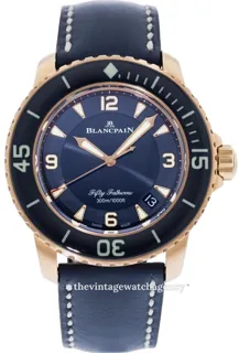 Blancpain Fifty Fathoms 5015-3603C-63B Red gold Blue