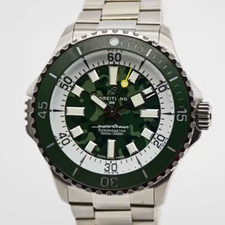 Breitling superoc E10379D31L1E1 46mm Titanium Green