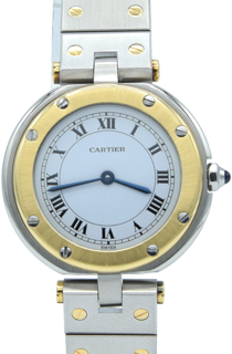 Cartier Santos Ronde 8191326827 27mm Stainless Steel$18ct Gold White