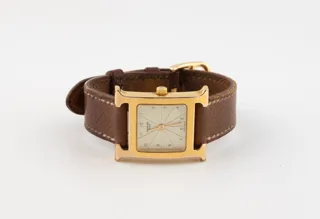 Hermès Heure H Stainless steel and Gilt-metal White