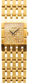 Piaget Dancer 4131 20mm Yellow gold Pave