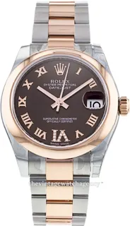 Rolex Datejust 31 178241-0074 Rose gold and Stainless steel Brown