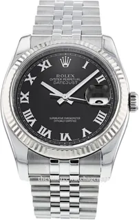 Rolex Datejust 36 116234-0086 White gold and Stainless steel Black