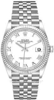 Rolex Datejust 36 126234-0025 White gold and Stainless steel White