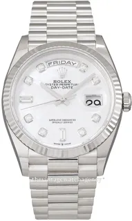 Rolex Day-Date 36 128239-0007 White gold White