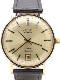 Rotary 3121 solid 9ct gold Champagne