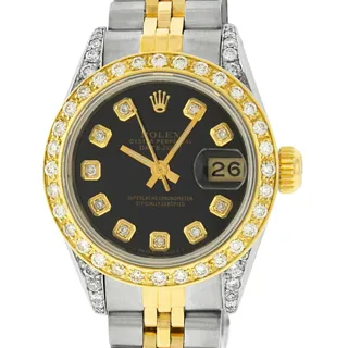 Rolex Datejust Yellow gold and Stainless steel Black