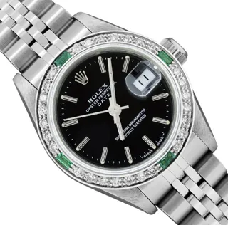 Rolex Datejust Stainless steel and 18k white gold Black