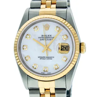 Rolex Datejust Yellow gold and Stainless steel White