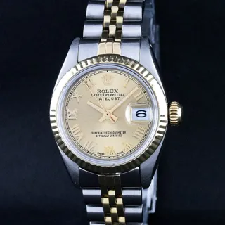 Rolex Datejust Stainless steel and ceramic and 14k yellow gold Champagne