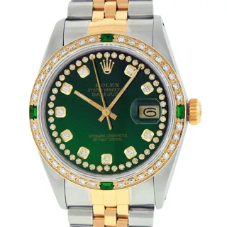 Rolex Datejust Yellow gold and Stainless steel Green