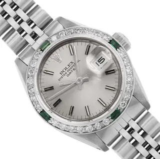 Rolex Date Stainless steel and 18k white gold Silver