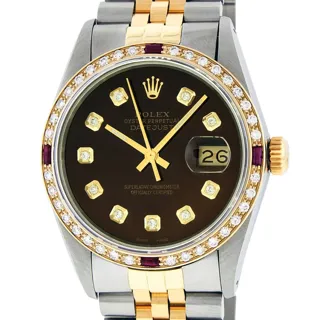 Rolex Datejust Yellow gold and Stainless steel Brown