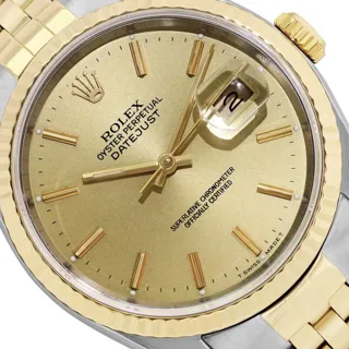 Rolex Datejust Yellow gold and Stainless steel Champagne