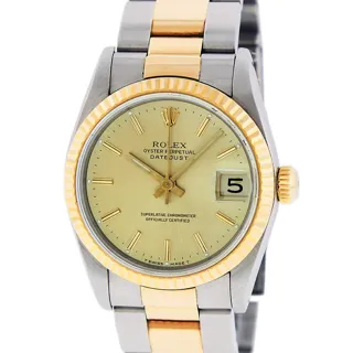 Rolex Datejust Stainless steel and 18k yellow gold Champagne