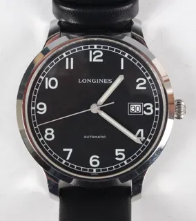 Longines Heritage L2.788.4 40mm Stainless steel Black