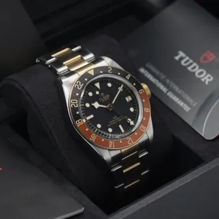 Tudor Black Bay GMT 79833MN 41mm Yellow gold and Stainless steel Black