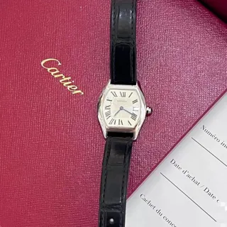 Cartier Tortue W1556361 30mm White gold Silver