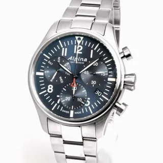 Alpina Startimer Pilot AL-371NN4S6B 42mm Stainless steel Blue