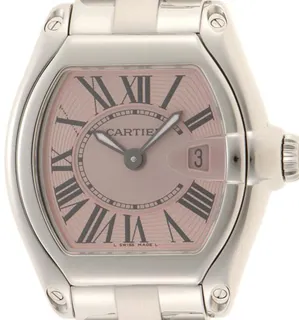 Cartier Roadster W62017V3 30mm Stainless steel Pink