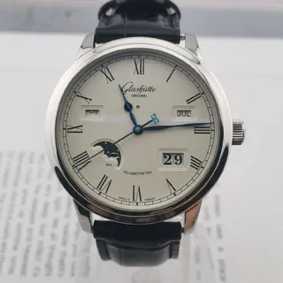 Glashütte Senator Perpetual Calendar 100-02-22-12-05 42mm Stainless steel Silver