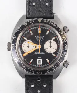 Heuer Autavia 1163 42mm Stainless steel Black