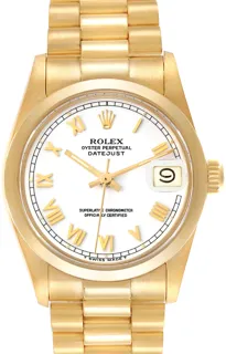 Rolex President 6824 31mm Yellow gold White