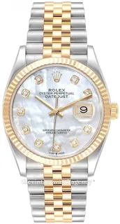 Rolex Datejust 36 126233-0023 Yellow gold and Stainless steel White