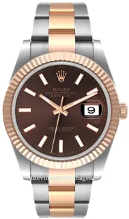 Rolex Datejust 41 126331-0001 Rose gold and Stainless steel Brown