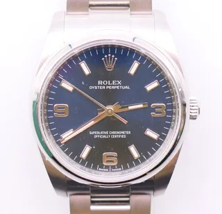 Rolex Oyster Perpetual 114200 Stainless steel Blue