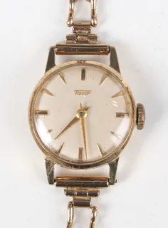 Tissot 19mm 14ct gold Silver