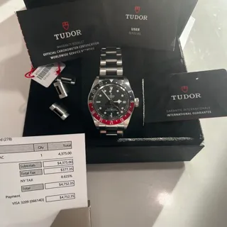 Tudor Black Bay GMT 79830RB 41mm Stainless steel Black