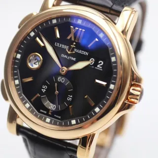 Ulysse Nardin Dual Time 246-55 42mm Rose gold Black