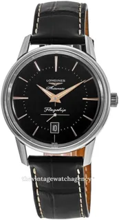 Longines Heritage L47954580 38.5mm Stainless steel Black