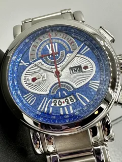 Tourneau Gotham Avantgarde Chronograph 45mm Stainless steel Blue