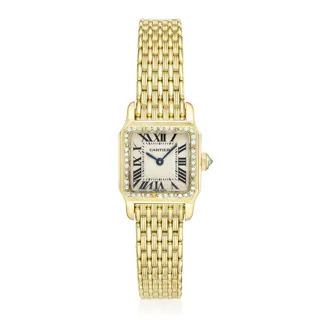 Cartier Santos 20mm 18k yellow gold White