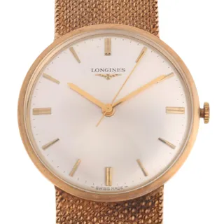 Longines 45808 34mm 9ct Gold Silver