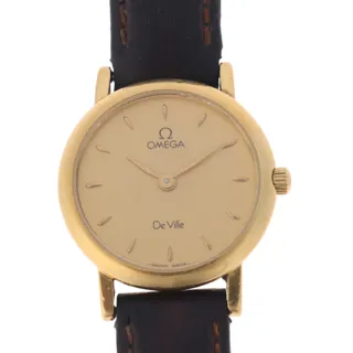 Omega De Ville 595.1111 23mm 18ct Gold Champagne