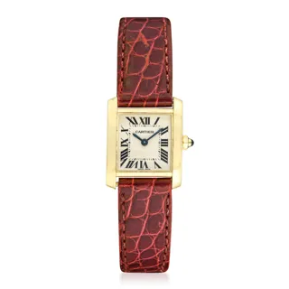 Cartier Tank Française 2385 20mm 18k yellow gold White