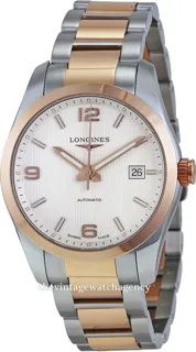 Longines Conquest L2.785.5.76.7 40mm Stainless steel and Red gold Silver