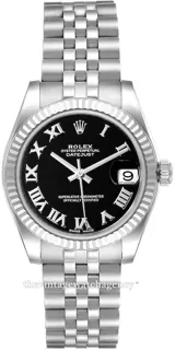 Rolex Datejust 31 178274-0079 White gold and Stainless steel Black